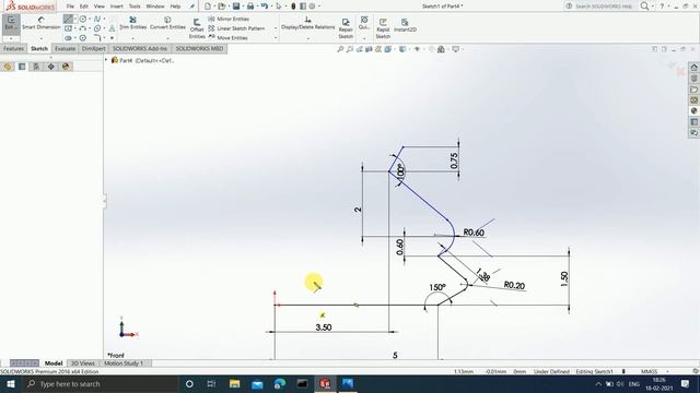 3D Solidworks CAD model of Chess Pawn using Revolved Boss/Base  , Chess piece model , For Beginners