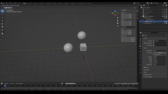 How to PARENT and UNPARENT objects in BLENDER смотреть онлайн