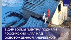 В ДНР бойцы "Центра" подняли российский флаг над освобожденной Андреевкой