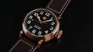 San Martin 45Mm CuSn8 Bronze Pilot Men Watch SN095