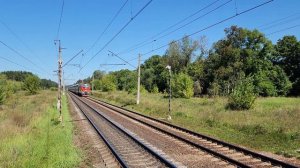 скорость 140! ЭП20-028 с поездом №104 "Московия" Москва-Адлер (вагоны габарита Т) | Хорошово