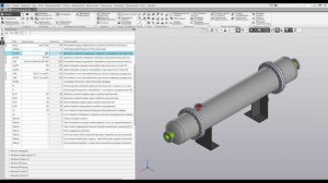 Параметризация в компас 3Д.  Кожухотрубный теплообменник.