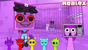 Sprunki Microwave сыграл в Boxten Prison Run Obby в ROBLOX | Прохождение геймплея