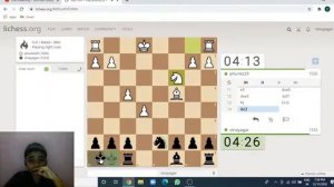 Vickey chess player live streaming play bullet blitz and rapid in lichess