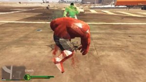 GTA5 Красний Халк против Халка | Red Hulk vs Hulk #gta5mods #x1belnis