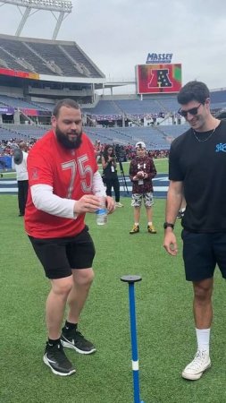 Pro Bowl Games bottle flip challenge! @Hulett_Brothers