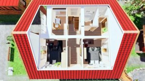 Двухэтажный дом и двор в Unreal Engine