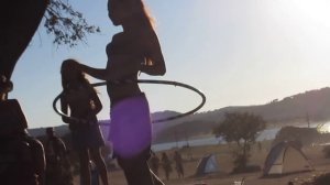 Amazing Hula Hooper dancing to Depeche Mode song played by Temple of Sounds