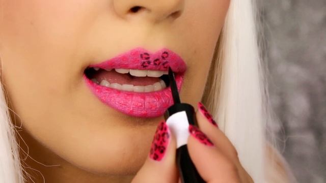 Pink Leopard print Lips Tutorial смотреть онлайн
