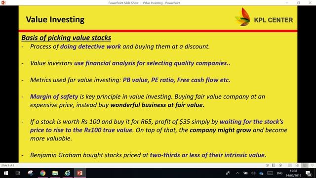 WHAT IS VALUE INVESTING? | HOW TO IDENTIFY UNDERVALUED STOCKS ? | TAMIL | #KPLCENTER | GK