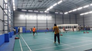 Vyshak & Vamsi Vs Harsha & Teja | Badminton Doubles game | 30 point single set match