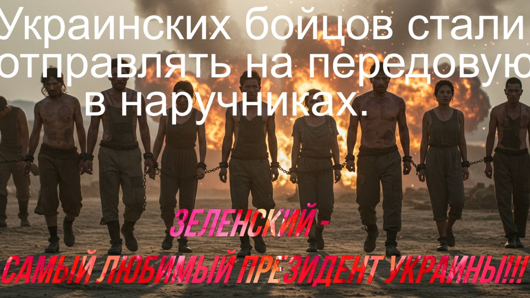 Украинцев везут на передовую в наручниках