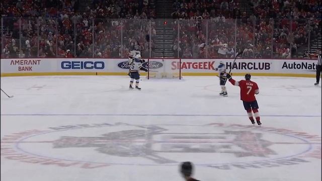 Eetu Luostarinen Scores A Bizarre Goal As The Puck Bounces Off The Glass And In