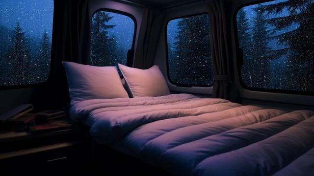 Звук дождя возле автомобиля для кемпинга | Этот звук поможет вам улучшить настроение и улучшить сон смотреть онлайн