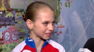 Alexandra Trusova  ISU Junior Grand Prix Kaunas 2018 Interview