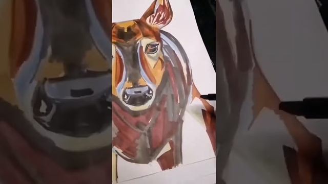 Лань, маркеры. #art #арт #творчество #творю #художник #рисую #скетч #скетчбук смотреть онлайн
