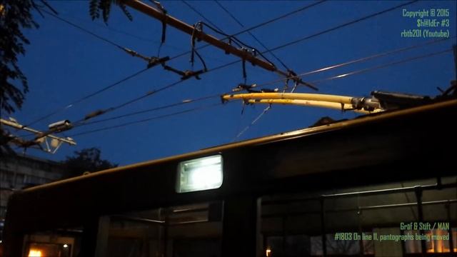 Gräf & Stift (MAN) / #1803 / SKGT-Sofia / Line 11, pantographs being relocated onto the ACW смотреть онлайн