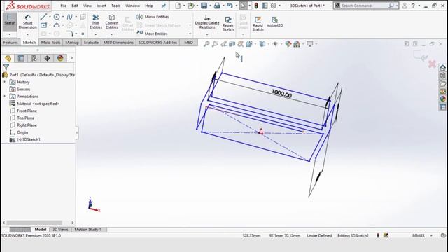 Ideal Table 3d Model Using Solid works | Exercise No.10 | Weldments | 3D sketch | Decals