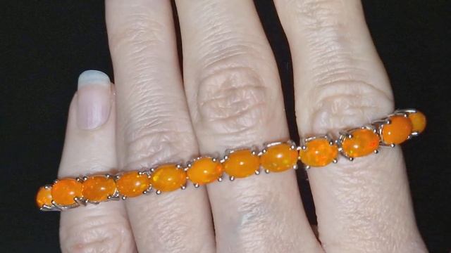 Серебряный браслет Пантера с пламенными опалами смотреть онлайн