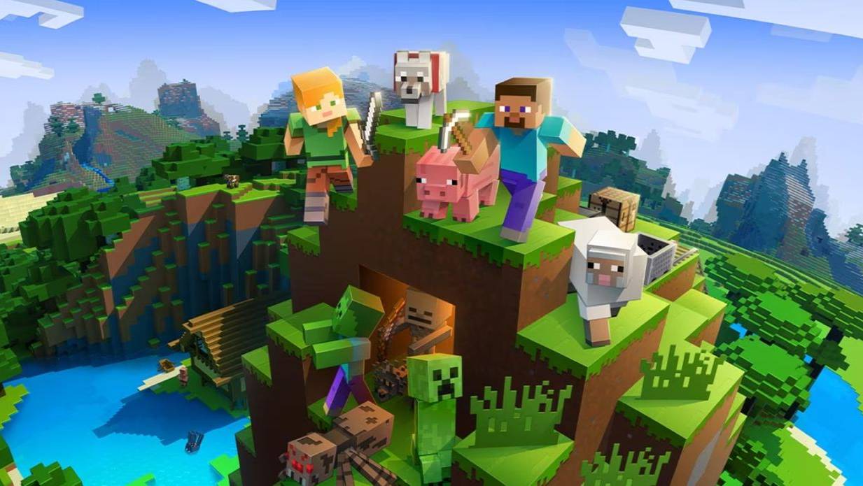 Играю в майнкрафт с другом