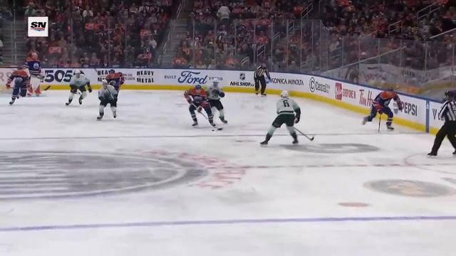 Oilers' Connor McDavid Freezes Joey Daccord Before Sliding In Goal To Open Scoring