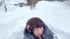 Дальневосточники на Юге👍Идём за посылкой🙃Лопату не купили🤣Муж завалил в Сугроб😍😀👍