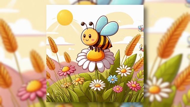 Пчёлка ЖУ-ЖУ-ЖУ: весёлое жужжание и сбор нектара 🐝🌸