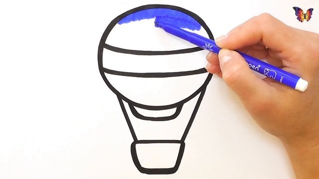 Нарисуем воздушный транспорт - шар с корзиной. Как нарисовать воздушный шар смотреть онлайн