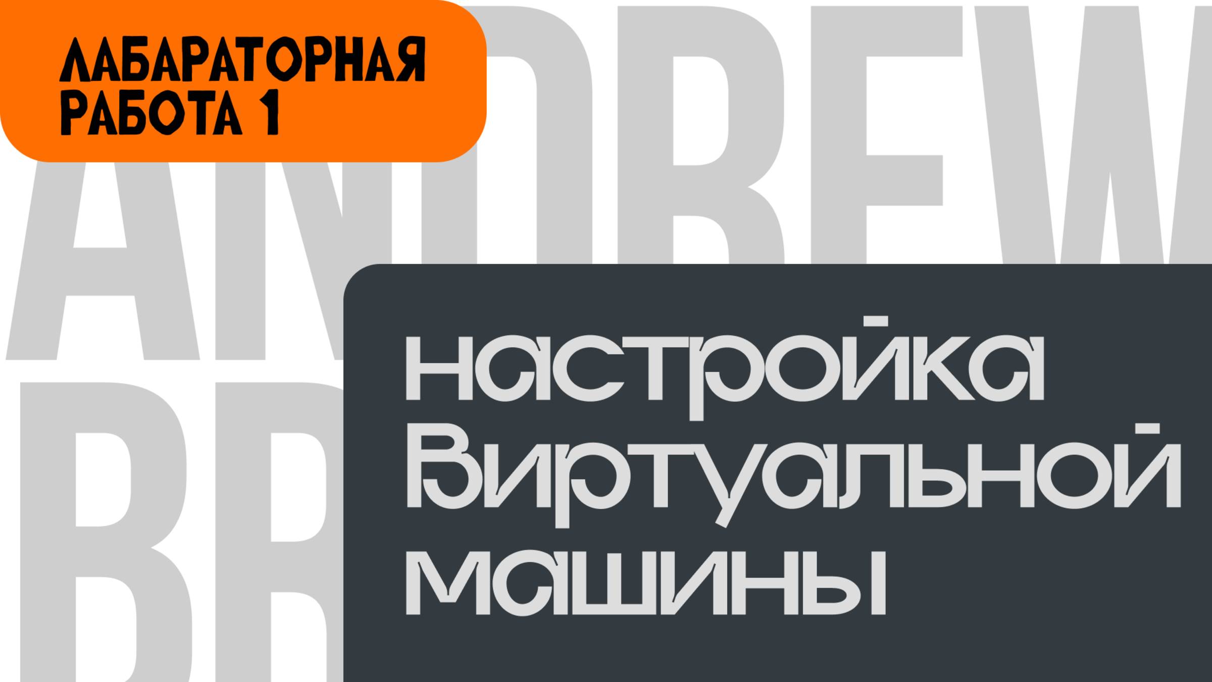 Выполнение лабораторной работы №1