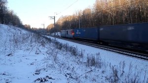 Поезда на БМО. Остановочный пункт Новогромово (перегон Кресты - Сандарово) и окрестности.