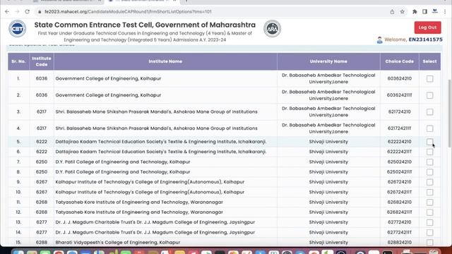 Engineering CAP Round 1 Option Form Filling 2024 | How to Fill Engineering Cap Round 1 Option form