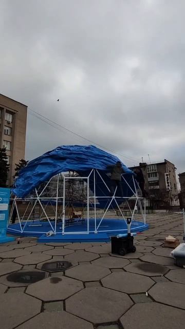 Простір тепла для Київстар. Намет купольний сферичний діаметр 8м від Novatent