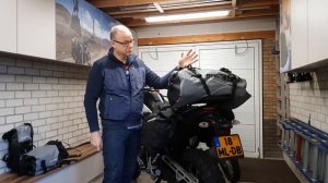 Yamaha Tenere 700 equiped with soft luggage with OEM rear rack