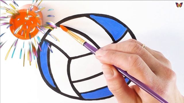 Рисунки на тему СПОРТ. Как нарисовать мяч для волейбола. Рисуем и раскрашиваем волейбольный мяч смотреть онлайн