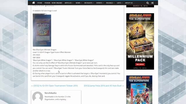 Neo Blue-Eyes Ultimate Dragon Effect Confirmed - Yugioh News March 2016 смотреть онлайн