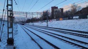 ЧС6-019+ЭП2К-500 на скорости с испытательным поездом "Аврора" (15 вагонов)