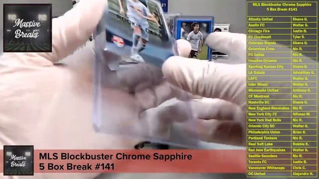 MLS Blockbuster Chrome Sapphire 5 Box Break 141