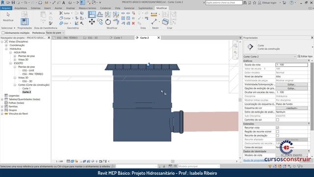 Revit MEP 2019 Básico Aula 1724: Inserindo caixas de inspeção