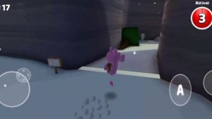 Битва с боссом-оленем и сумасшедшим Йети в Снежной долине (Super bear adventure).