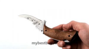 Нож складной «Байрам». Рукоять орех. Златоустовские ножи. Обзор ножа. Ножи из ЭИ-107.