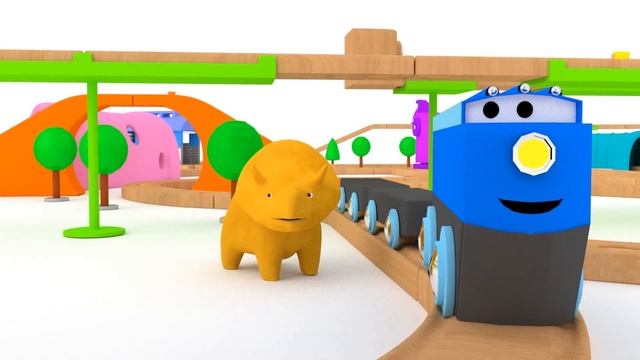 Educational cartoon - Learn Colors - Dino Watches TRAINS смотреть онлайн