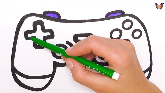 Нарисуем геймпад или джойстик. Как нарисовать вместе с детьми геймпад смотреть онлайн