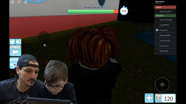 ROBLOX SHARK BITE - WILL FONZI EVER BE THE SHARK?? - AGFV смотреть онлайн