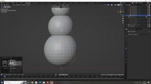 Как сделать снеговика в Blender часть 3