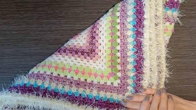 Бабушкин квадрат/ Простой способ пристроить остатка/ Две готовые работы😉 смотреть онлайн