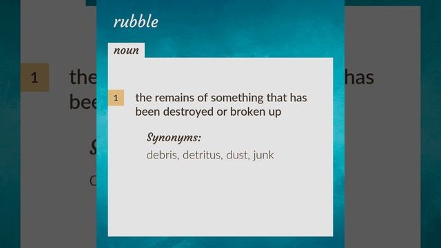 Rubble | meaning of Rubble