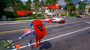 SUPERMAN NEW 52 VS LOCAL BALLAS GANG! (GTA 5 PC MODS)