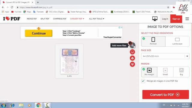 How To Convert JPG To PDF { Hindi } Without Converter Online смотреть онлайн