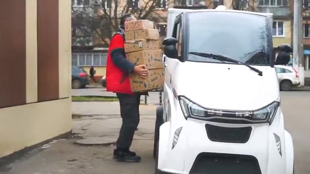 China Runhorse electric truck for express with EEC certificate L7e standard. смотреть онлайн