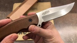 Нож "Caspian AUS-8 Satin Walnut" от Kizlyar Supreme
